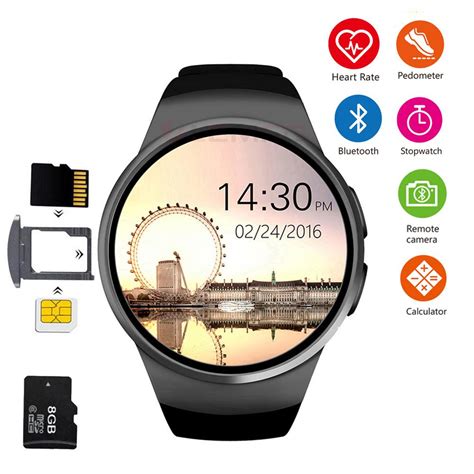 Kw18 Bluetooth Smart Watch Full Screen Support Sim Tf Card Smartwatch Phone Heart Rate For Apple