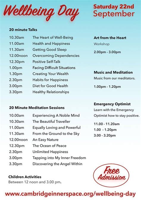 Wellbeing Programme Inner Space Cambridge