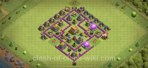 Trophy Defense Base Th6 With Link Anti Air Clash Of Clans 2023