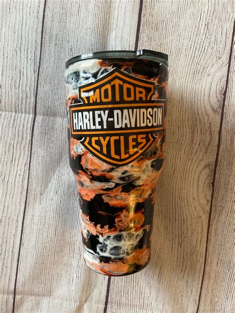 Harley Davidson Tumbler Etsy