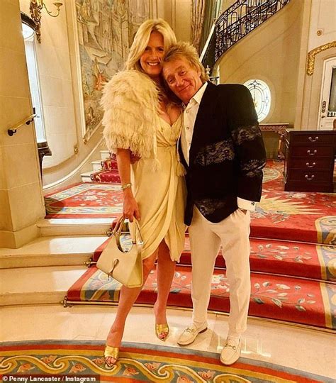 breaking sir rod stewart and wife penny lancaster are married again as couple renew vows in