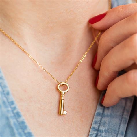 Gold Key Symbolism Necklace By Joy By Corrine Smith
