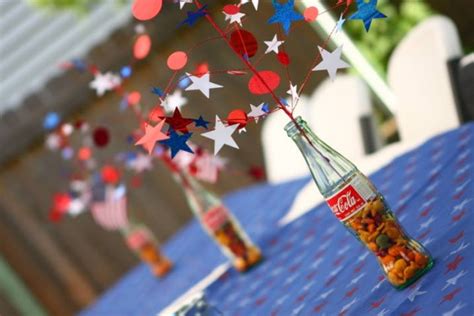 For labor day, finding or creating american themed weights to put on napkins, plates make it a centerpiece for your party and people will never forget it how good the food tastes. 30 Inspiring Labor Day Craft Ideas and Decorations