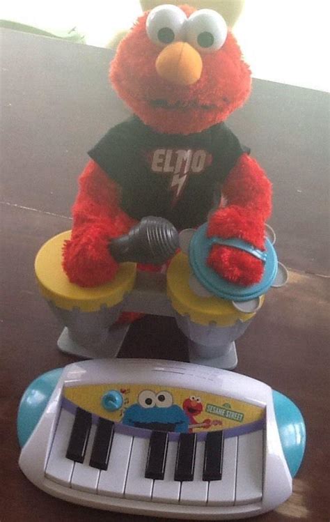 Sesame Street Lets Rock Interactive Elmo Sings Drums Keyboard Mic