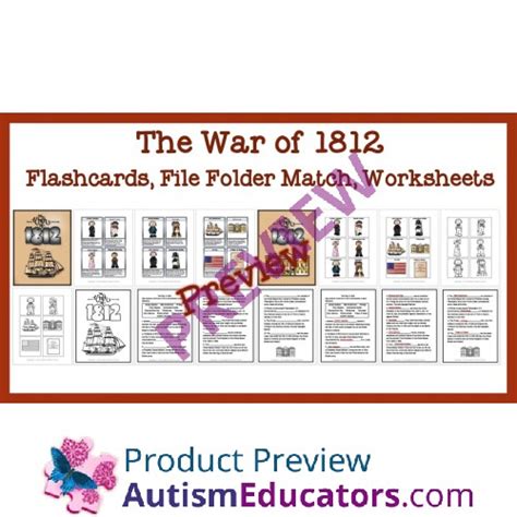 The War Of 1812 Flashcards Matching And Worksheets