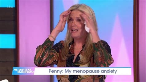 penny lancaster breaks down in tears over menopause anxiety metro news