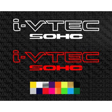 Honda I Vtec Sohc Logo Sticker In Custom Colors And Sizes