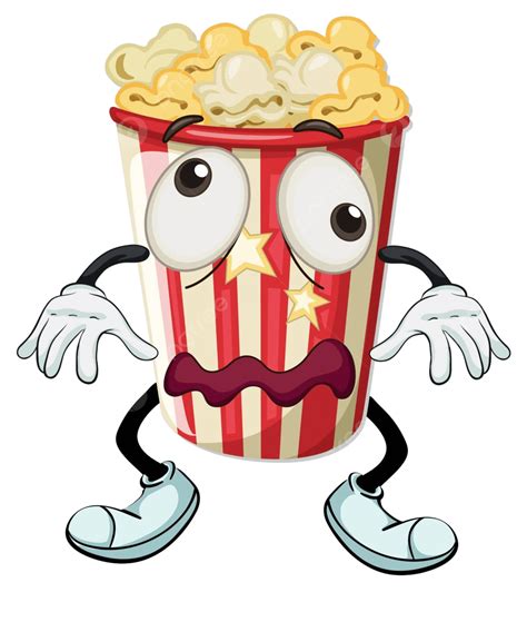 A Popcorn Single Expression Drawing Vector Single Expression Drawing