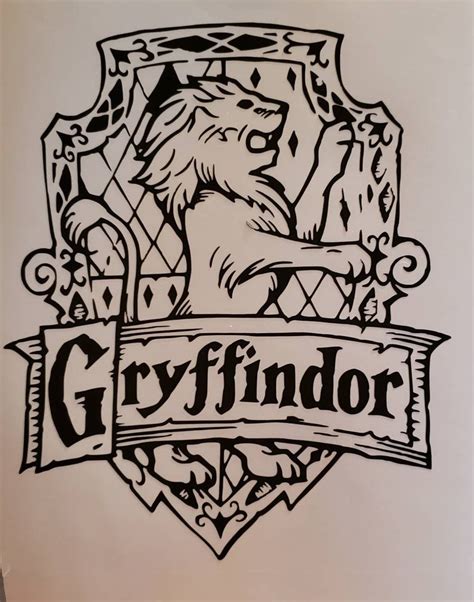 Harry Potter Gryffindor Crest Vinyl Decal Etsy