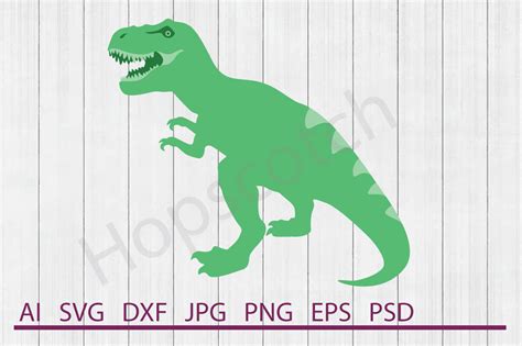 T-Rex SVG, T-Rex DXF, Cuttable File By Hopscotch Designs