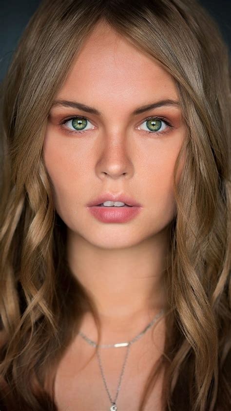 Gorgeous Model Anastasia Green Eyes 720x1280 Wallpaper Blonde Hair Green Eyes Beautiful