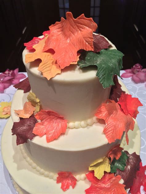 A Fall Themed Wedding Cake Cakes By Caralin