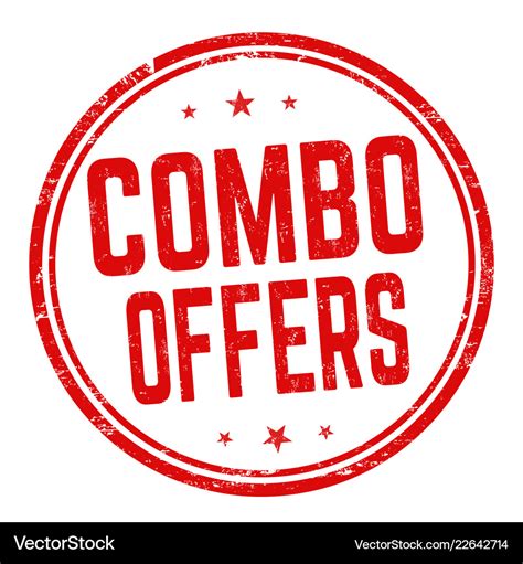Combo Offers Sign Or Stamp Royalty Free Vector Image