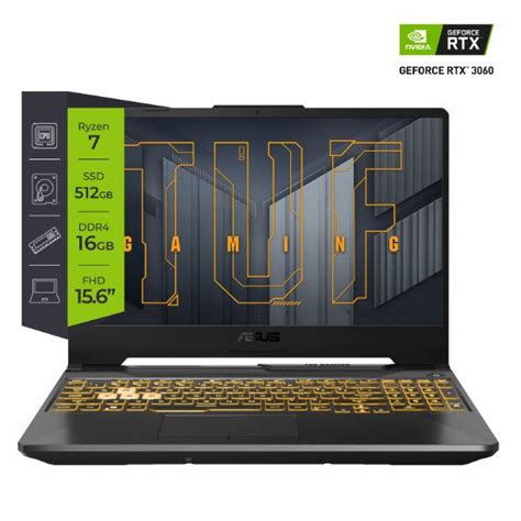 Notebook Asus 156 Tuf Gaming Ryzen 7 5800h 16gb 512gb 144h