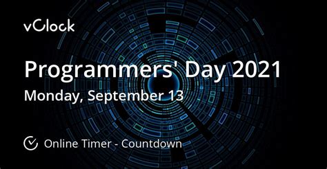 How many hours, minutes and seconds to go? When is Programmers' Day 2021 - Countdown Timer Online ...