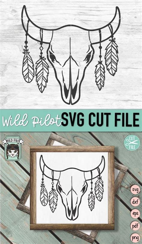 Cow Skull With Feathers Svg Cow Skull Svg File Cow Skull Etsy In 2021 Cow Skull Longhorn