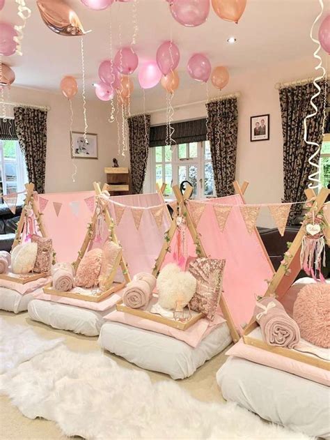 Rose Gold Pink And White Birthday Party Ideas Photo 1 Of 16 Girls