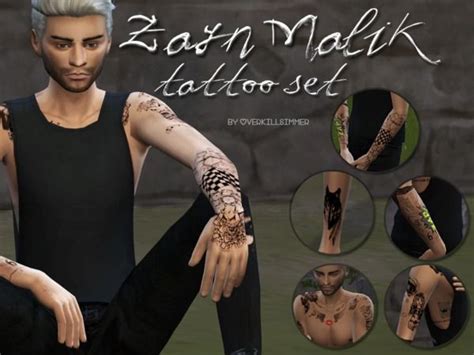 Lilisimmers Zayn Malik Tattoo Set With Images Sims 4
