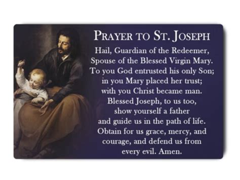Saint Joseph Prayer Card St Joseph Saint Prayer Saint Etsy