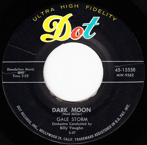 Gale Storm Dark Moon A Little Too Late 1957 Vinyl Discogs