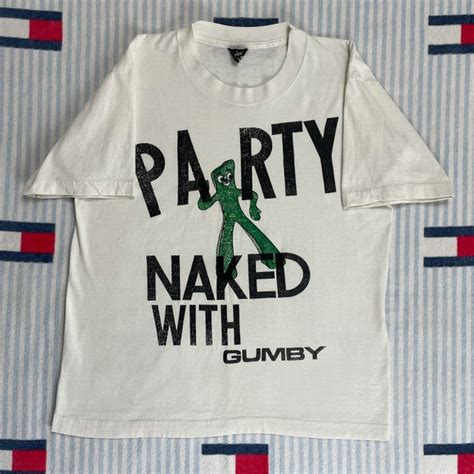 Screen Stars Shirts Vintage Party Naked With Gumby Humor Short Sleeve Tee Shirt Poshmark