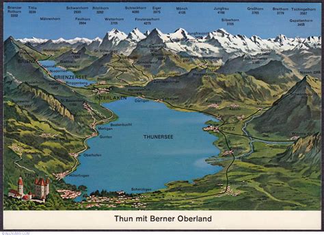 Thunersee Lake Thun 1970 1979 Switzerland Postcard 1146