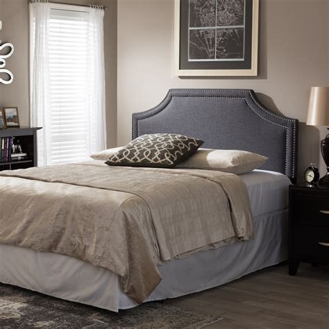 Here at rooms to go, we understand the latest trends in furniture design. Avignon Fabric Upholstered Headboard - Nailhead, Dark Gray ...
