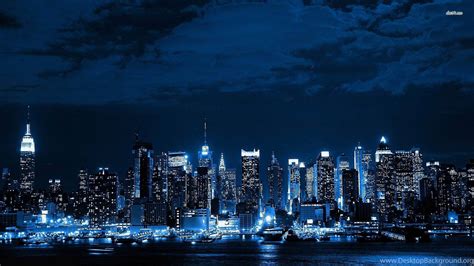 New York City Skylines At Night Full Hd Wallpapers Desktop