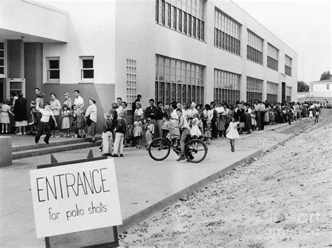 Students Line Up For Polio Vaccine Shots Photograph By Bettmann Fine
