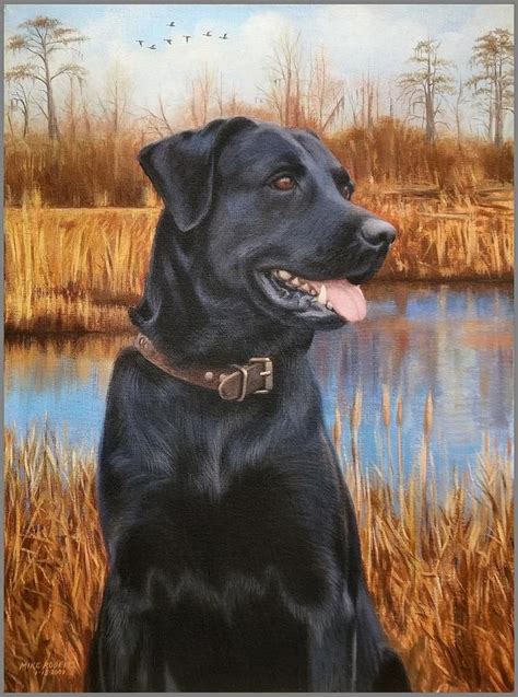 In His Element Painting Labrador Retriever Painting By Mike Roberts