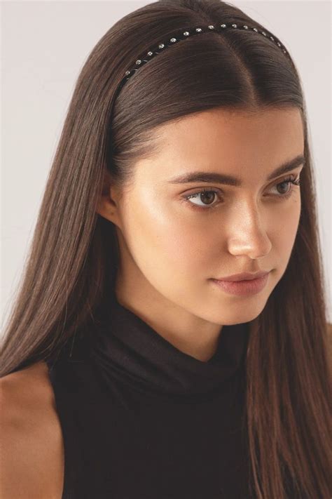 Jeweled Waves Thin Headband In 2021 Long Hair Styles Classy