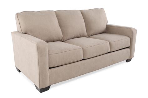 Contemporary 76 Full Sleeper Sofa In Light Brown Mathis Brothers