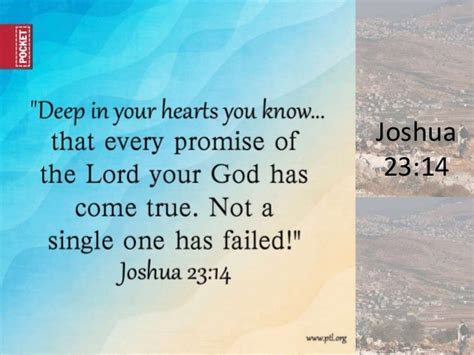 Joshua 23 24 God Keeps His Covenants No Promises Failed Yet Future