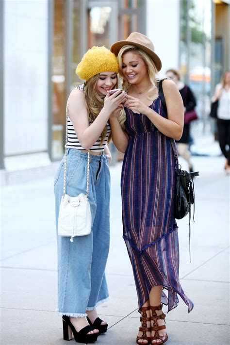 Olivia Holt And Sabrina Carpenter Out Shopping In Manhattan 09162015
