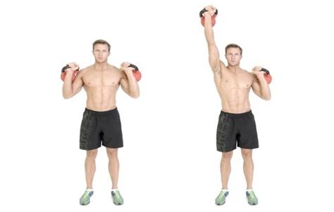 Kettlebell Shoulder Press Exercise Instructions Bodybuilding Wizard