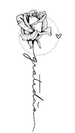A Drawing Of A Rose With The Name Hannah Written In Cursive Writing On It