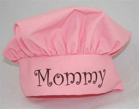 Personalized Womens Pink Chef Hat Monogrammed