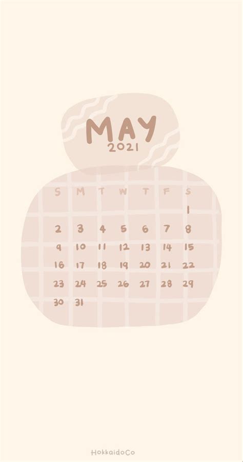 Cute Aesthetic Calendar Wallpaper May 2021 Hokkaidoco In 2021