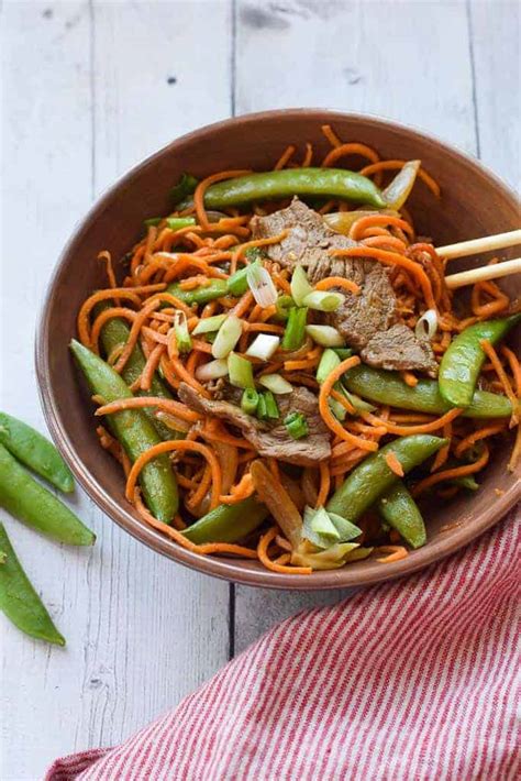 Healthy, crispy baked sweet potato fries are completely possible! Sweet Potato Noodle Stir Fry with Steak · Seasonal Cravings