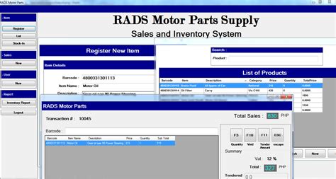 Free source code for point of sale. RADS Motor Parts Sales and Inventory System with Barcode Technology | Free Source Code & Tutorials