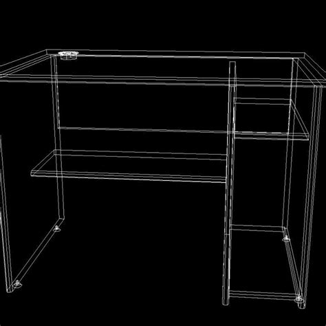 Furniture Computer Desk 3d Dwg Model For Autocad Designs Cad