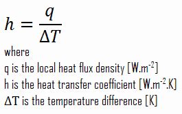 Convective Heat Transfer Coefficient Units