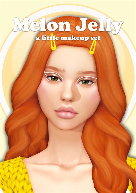 🍉melon Jelly A Little Makeup Set 🍉 Lady Simmer Sims 4 Cc Makeup