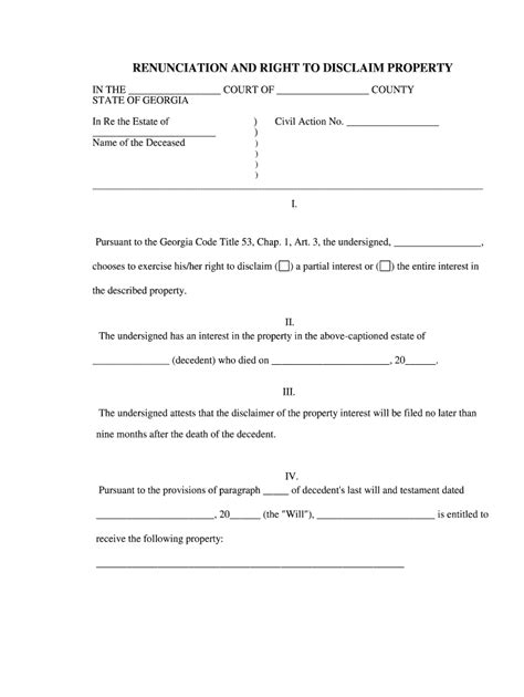 Disclaimer Of Inheritance Form Pdf Fill Out And Sign Printable Pdf