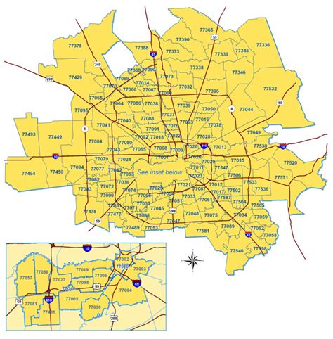 Houston And Surrounding Area Zip Code Map Map