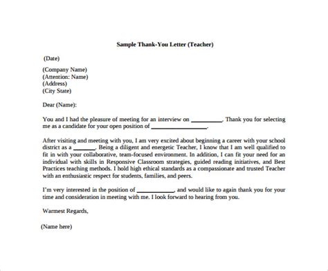 Free 16 Sample Thank You Letters To Teacher In Pdf Ms Word Apple Pages