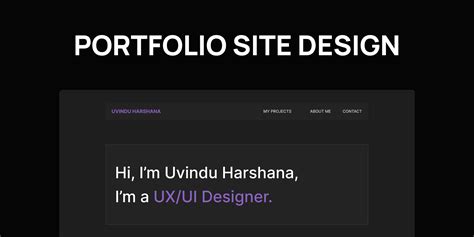 Simple Portfolio Site Design Figma