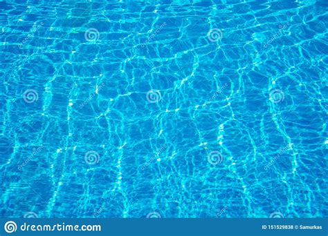Water Swimming Pool Texture And Surface Water On Pool Stock Photo