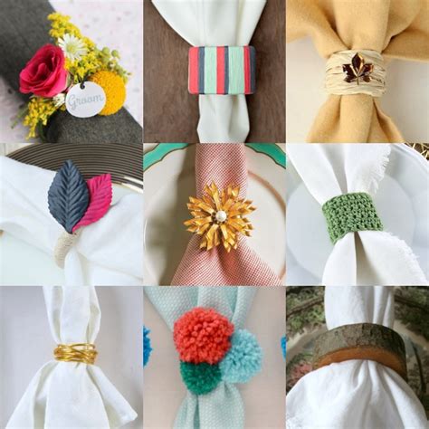 Diy Napkin Rings Pretty Options For A Gathering Diy Candy