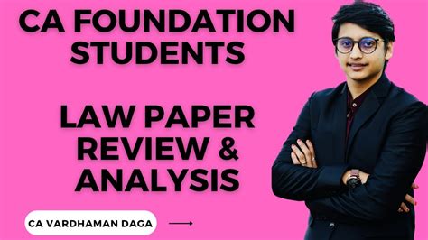 CA FOUNDATION LAW PAPER ANAYLSIS REVIEW JUNE 2023 BY CA VARDHAMAN